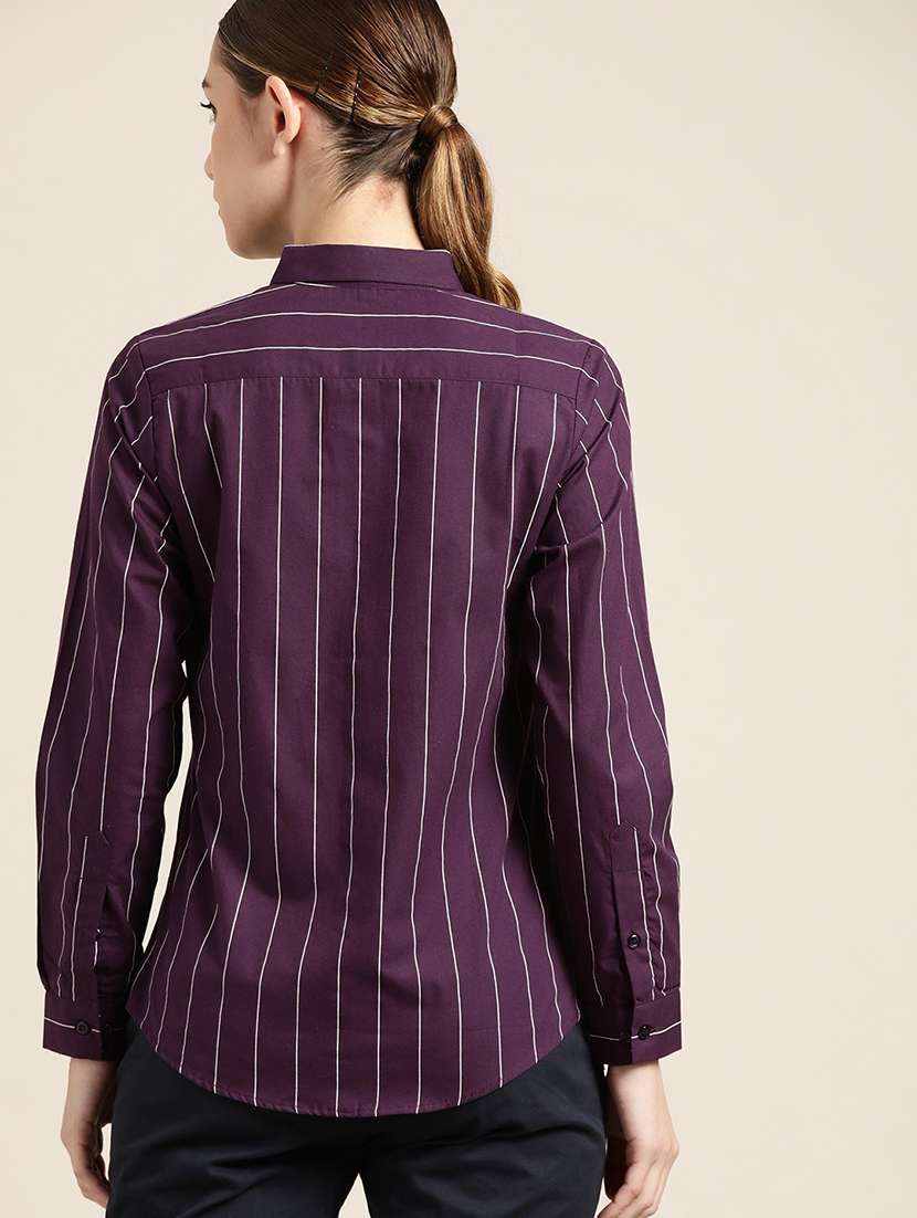 purple cotton regular shirt - 22038509 -  Standard Image - 2