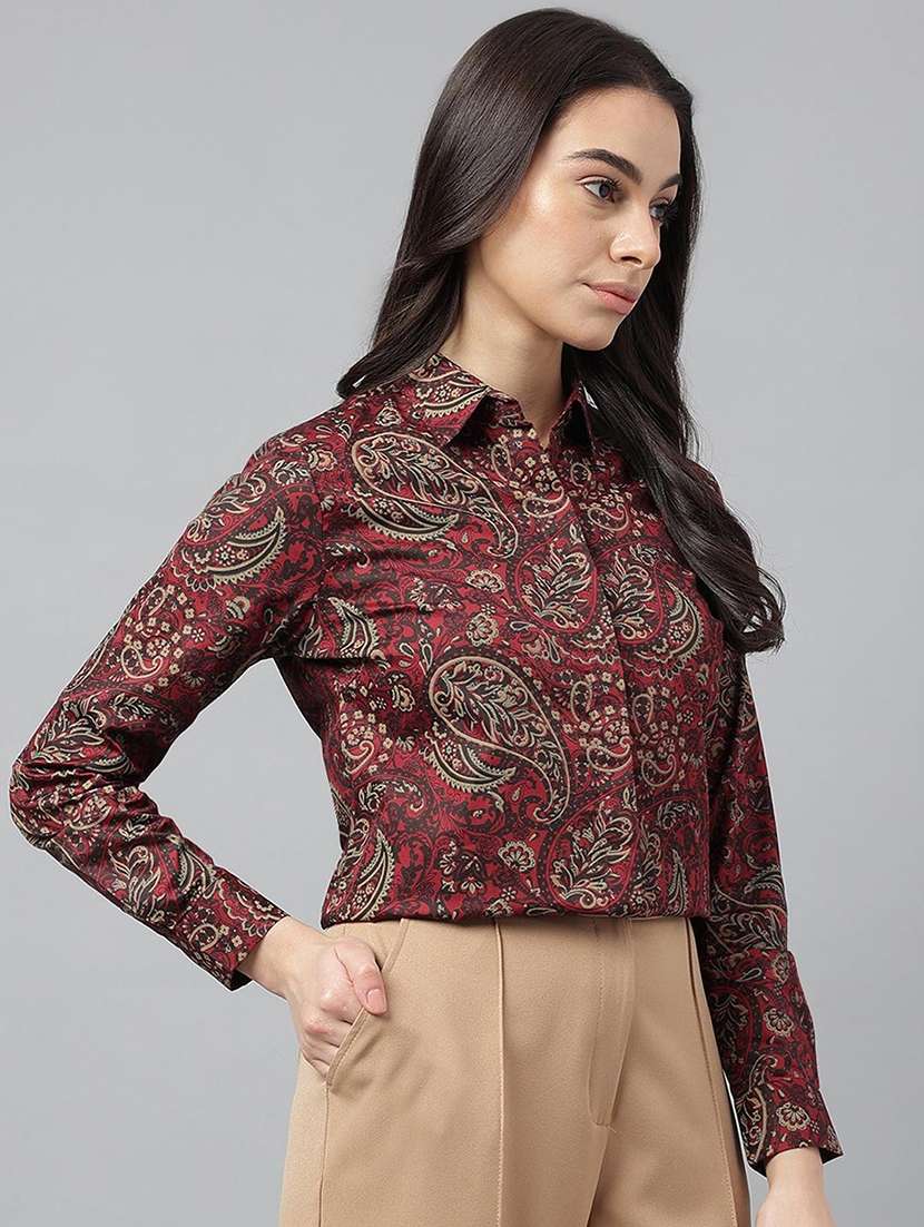 women collared long sleeve regular fit shirt - 22038649 -  Standard Image - 2
