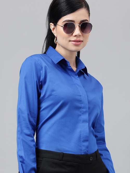 women collared long sleeve regular fit shirt - 22038665 -  Standard Image - 0