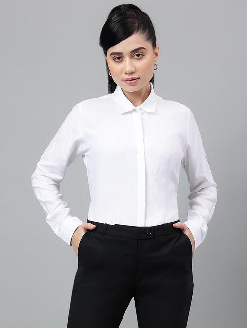 women collared long sleeve regular fit shirt - 22038668 - Standard Image - 0