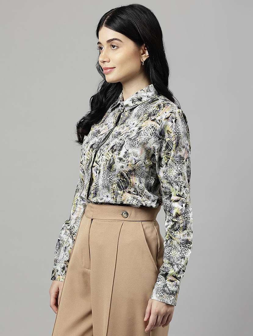 women collared long sleeve regular fit shirt - 22038678 -  Standard Image - 2