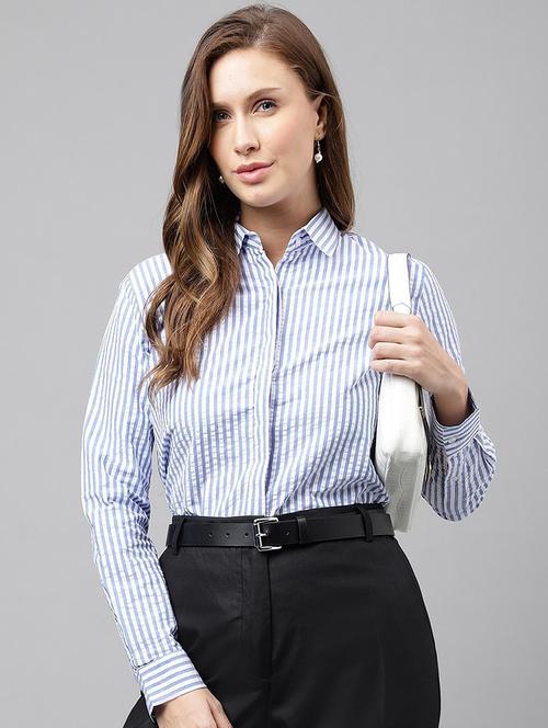 women collared long sleeve regular fit shirt - 22038685 - Standard Image - 0