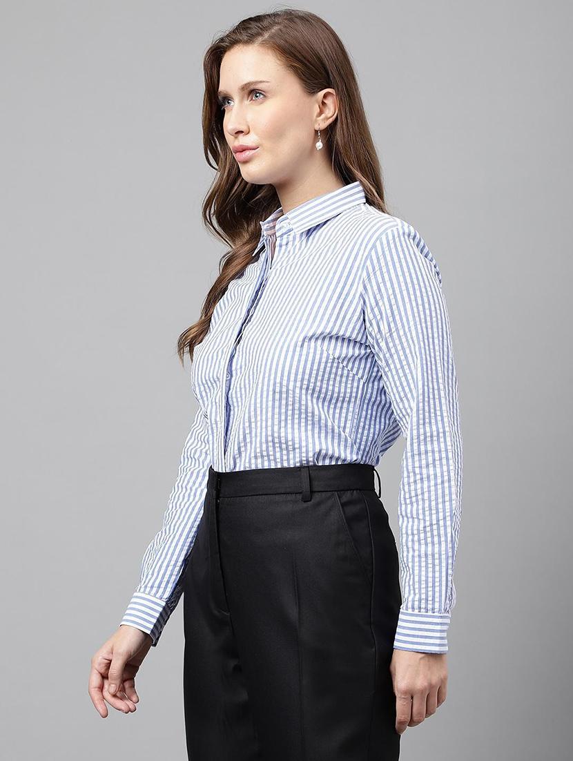 women collared long sleeve regular fit shirt - 22038685 - Standard Image - 2