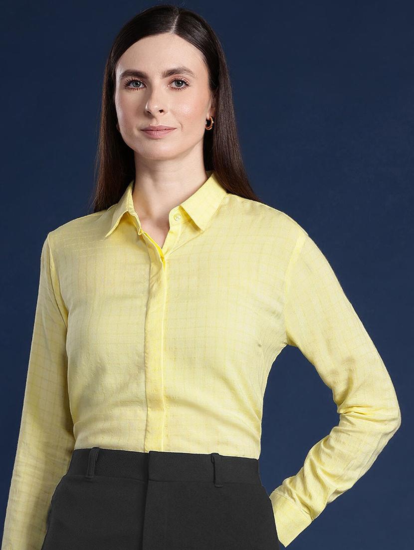 women collared long sleeve regular fit shirt - 22038696 - Zoom Image - 0
