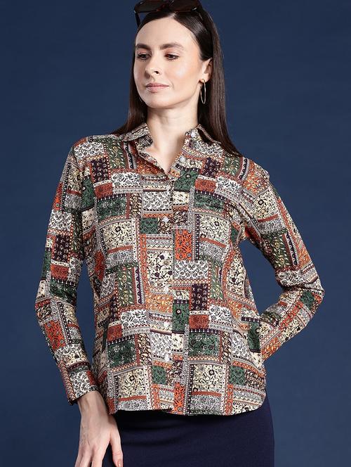 women collared long sleeve regular fit shirt - 22038702 - Standard Image - 0
