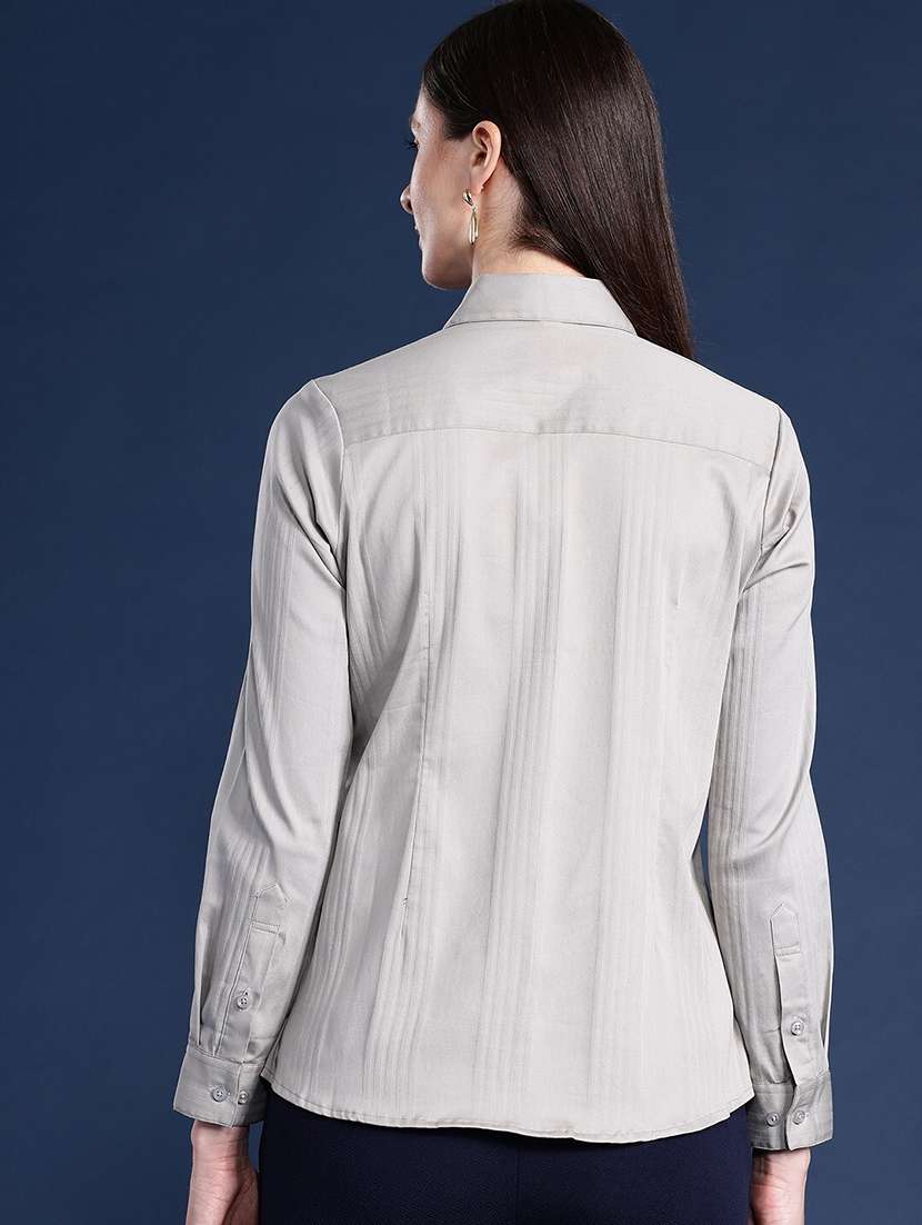 women collared long sleeve regular fit shirt - 22038711 -  Standard Image - 2