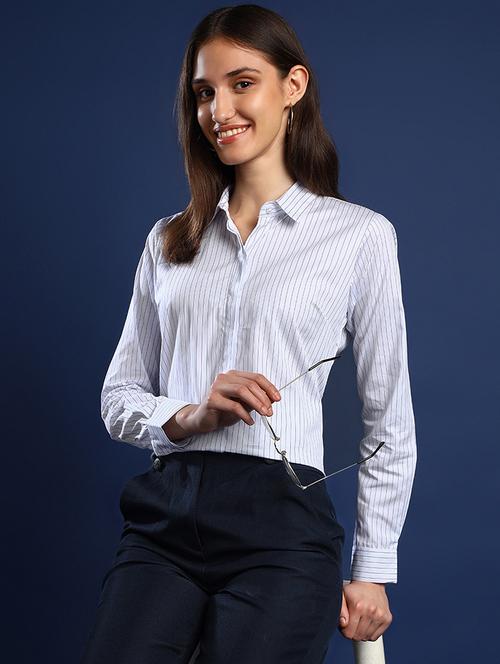 women collared long sleeve regular fit shirt - 22038751 -  Standard Image - 0