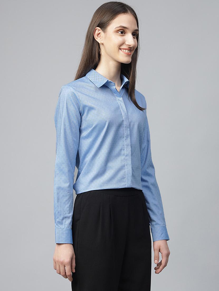 women self designed collared long sleeve shirt - 22038752 - Standard Image - 2