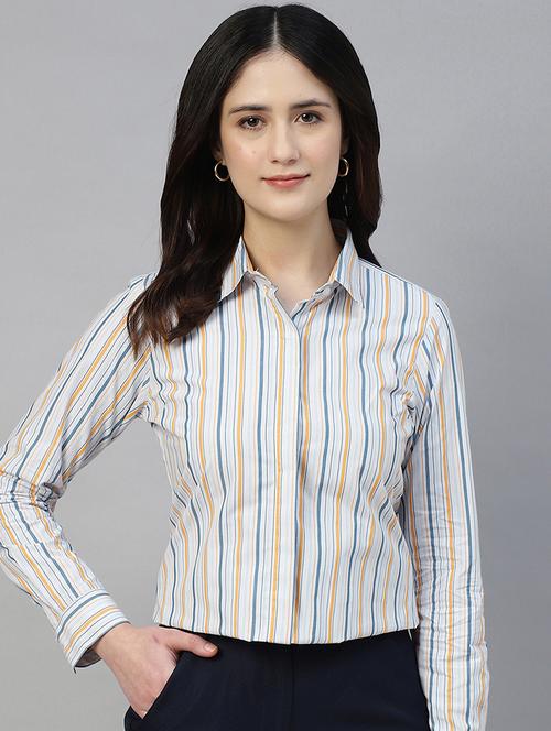 women collared long sleeve regular fit shirt - 22038776 -  Standard Image - 0
