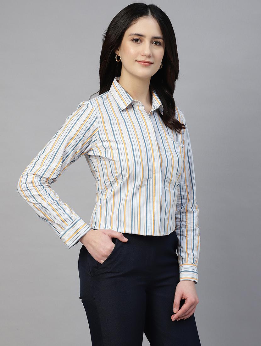 women collared long sleeve regular fit shirt - 22038776 - Standard Image - 2