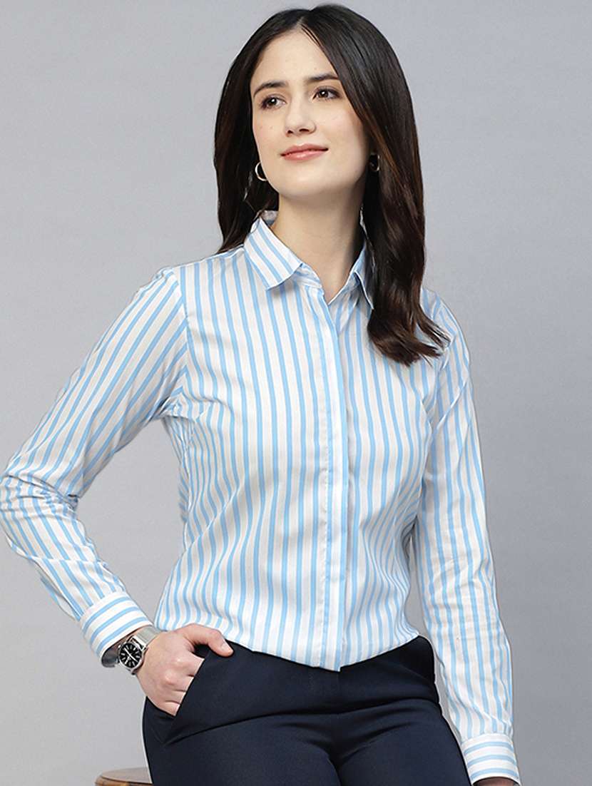 women collared long sleeve regular fit shirt