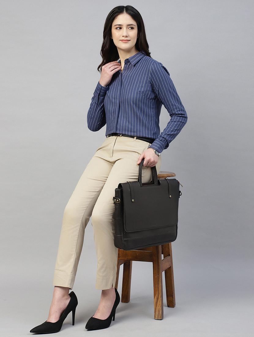 women collared long sleeve regular fit shirt - 22038779 - Standard Image - 2