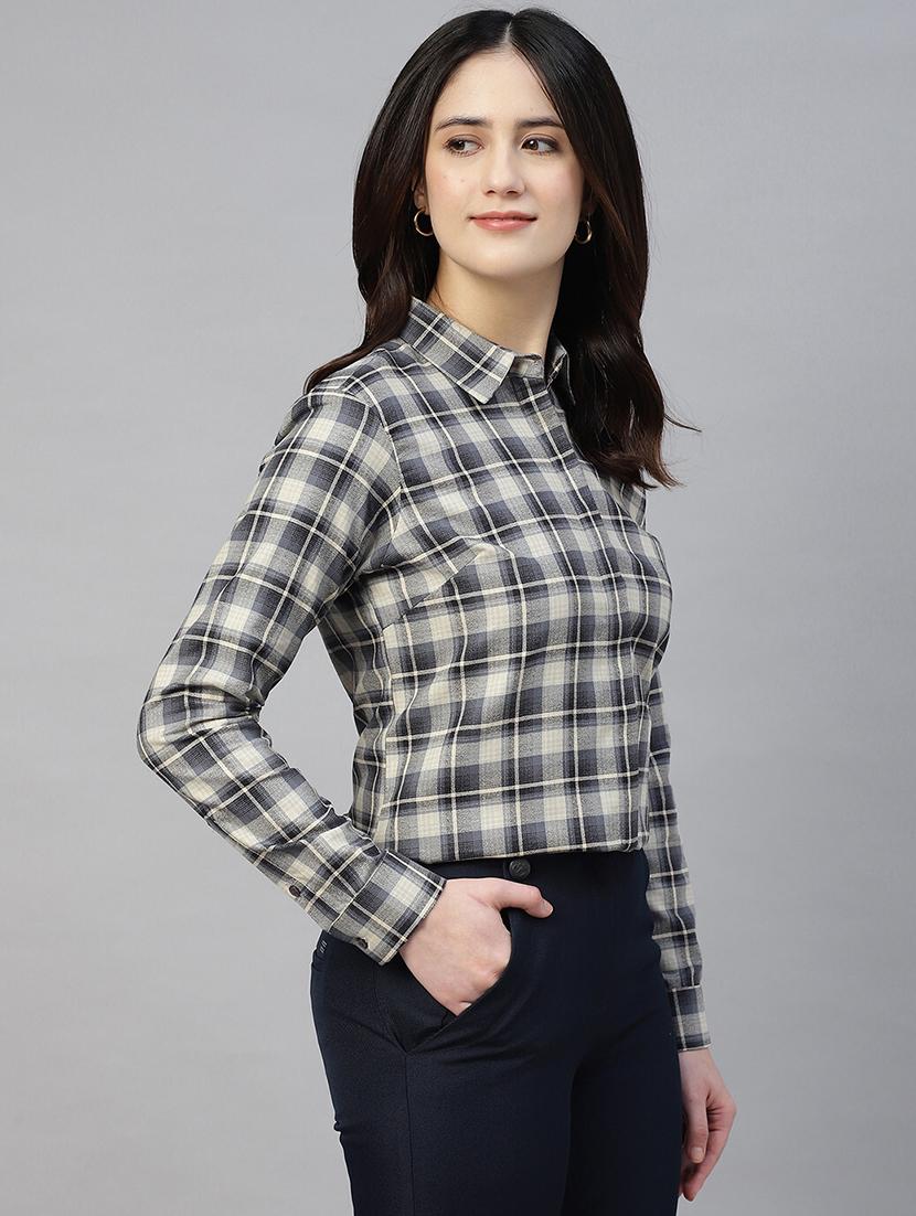 women collared long sleeve regular fit shirt - 22038782 - Zoom Image - 0