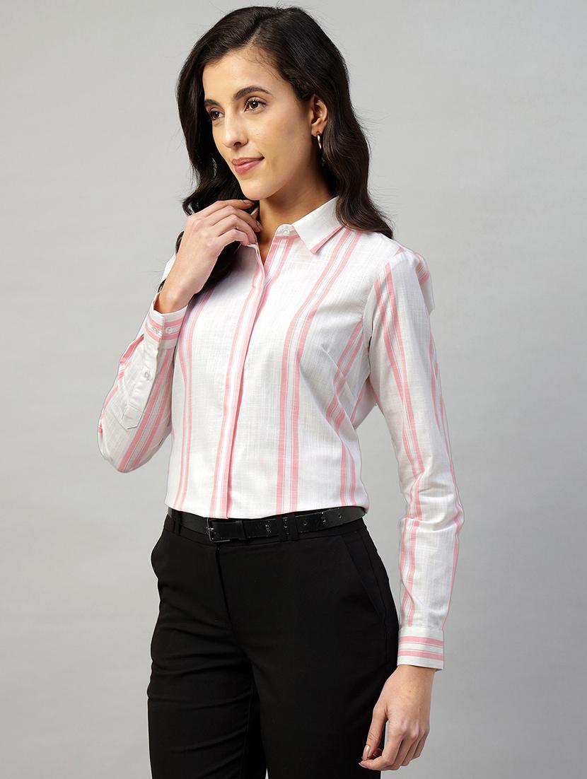 women collared long sleeve regular fit shirt - 22038789 - Standard Image - 2
