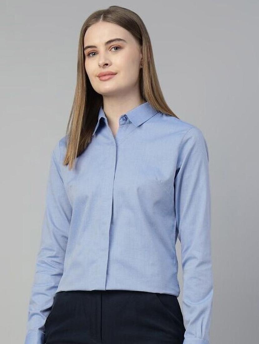 women collared long sleeve regular fit shirt - 22038790 - Zoom Image - 0
