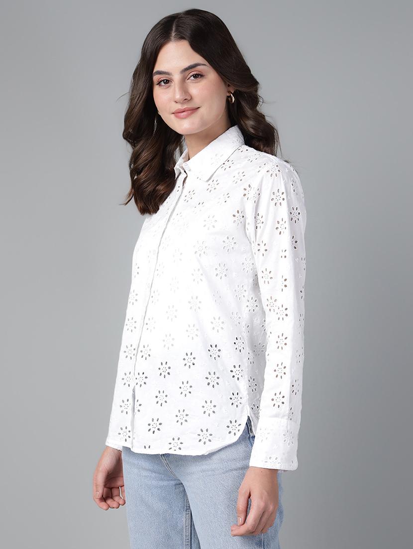 women collared long sleeve regular fit shirt - 22038799 - Standard Image - 2