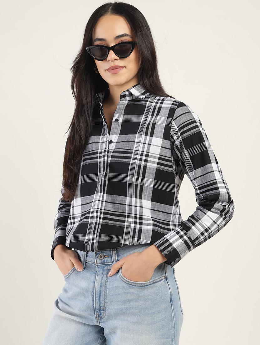 women collared long sleeve regular fit shirt - 22038817 - Zoom Image - 0