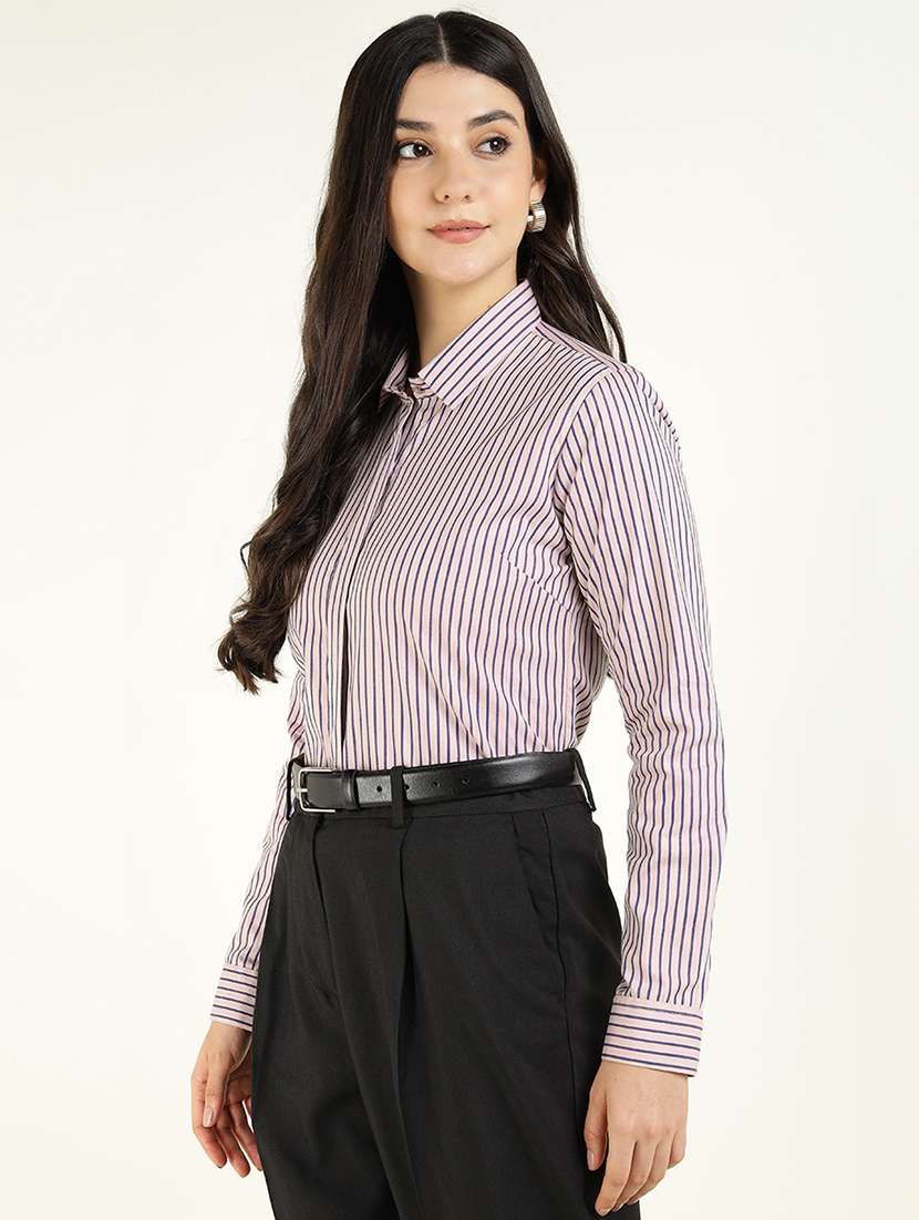 women collared long sleeve regular fit shirt - 22038828 -  Standard Image - 2