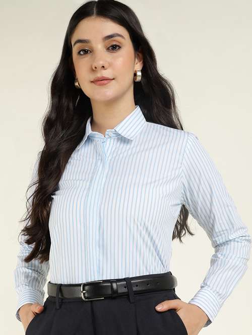 women collared long sleeve regular fit shirt - 22038831 -  Standard Image - 0