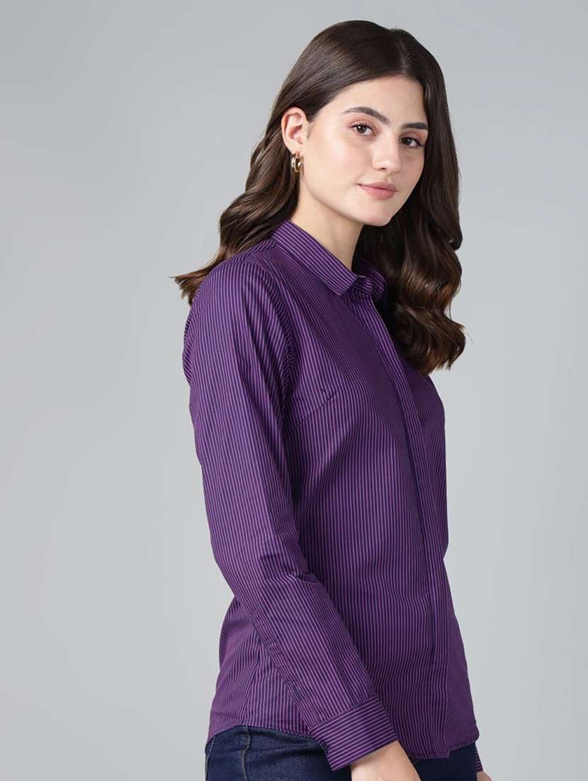 Women Collared Long Sleeve Regular Fit Shirt - 22038851 -  Standard Image - 2