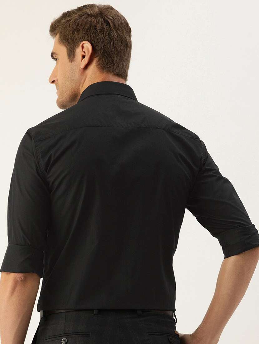 men solid collared long sleeve shirt - 22038900 -  Standard Image - 2