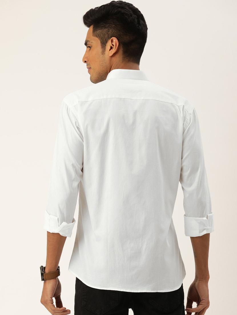 men solid collared long sleeve regular fit shirt - 22038903 - Standard Image - 2