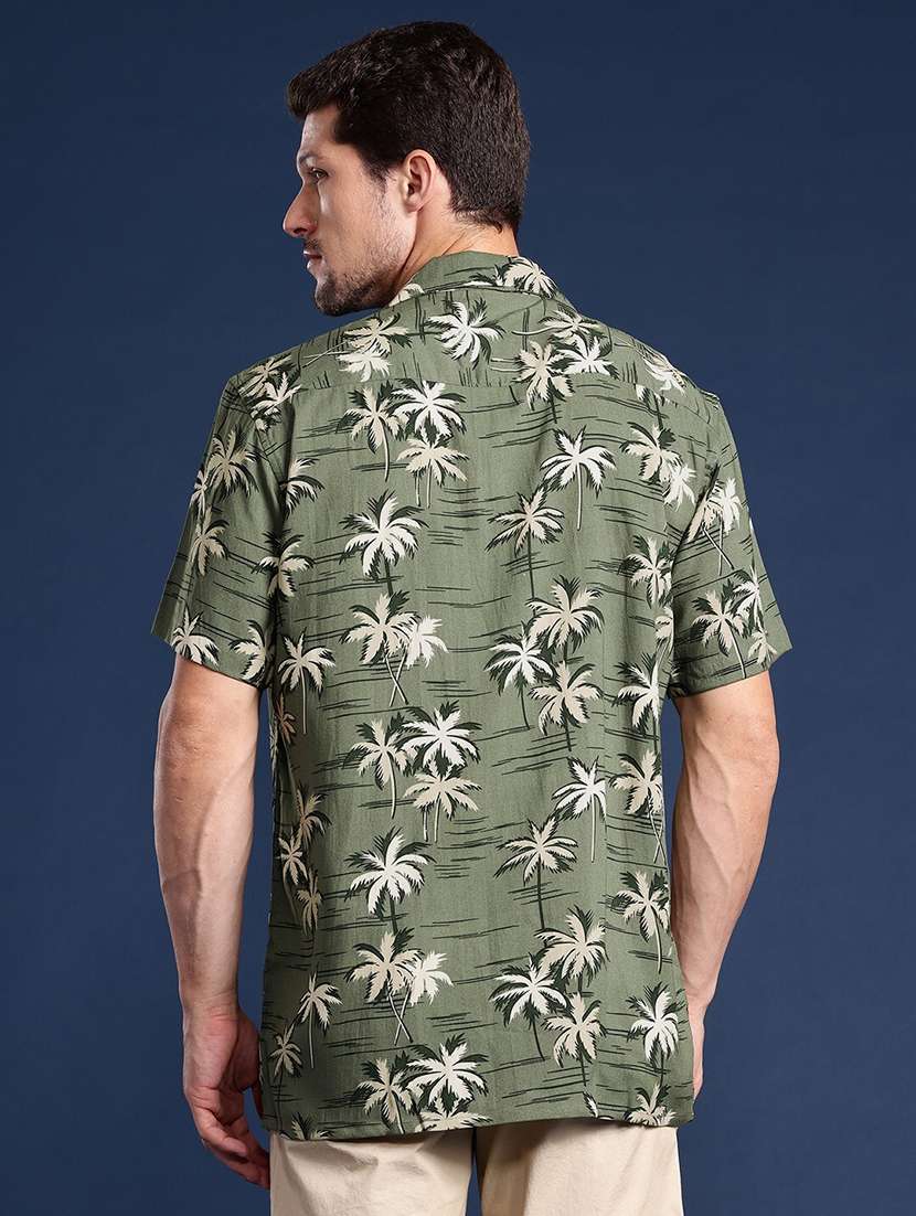 men printed cuban collared short sleeve loose fit shirt - 22038984 -  Standard Image - 2