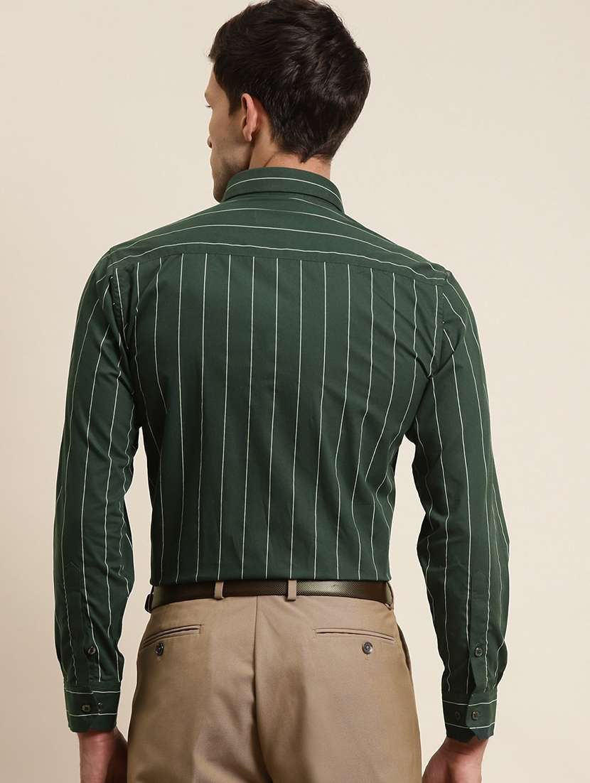 men striped collared long sleeve shirt - 22039018 -  Standard Image - 2