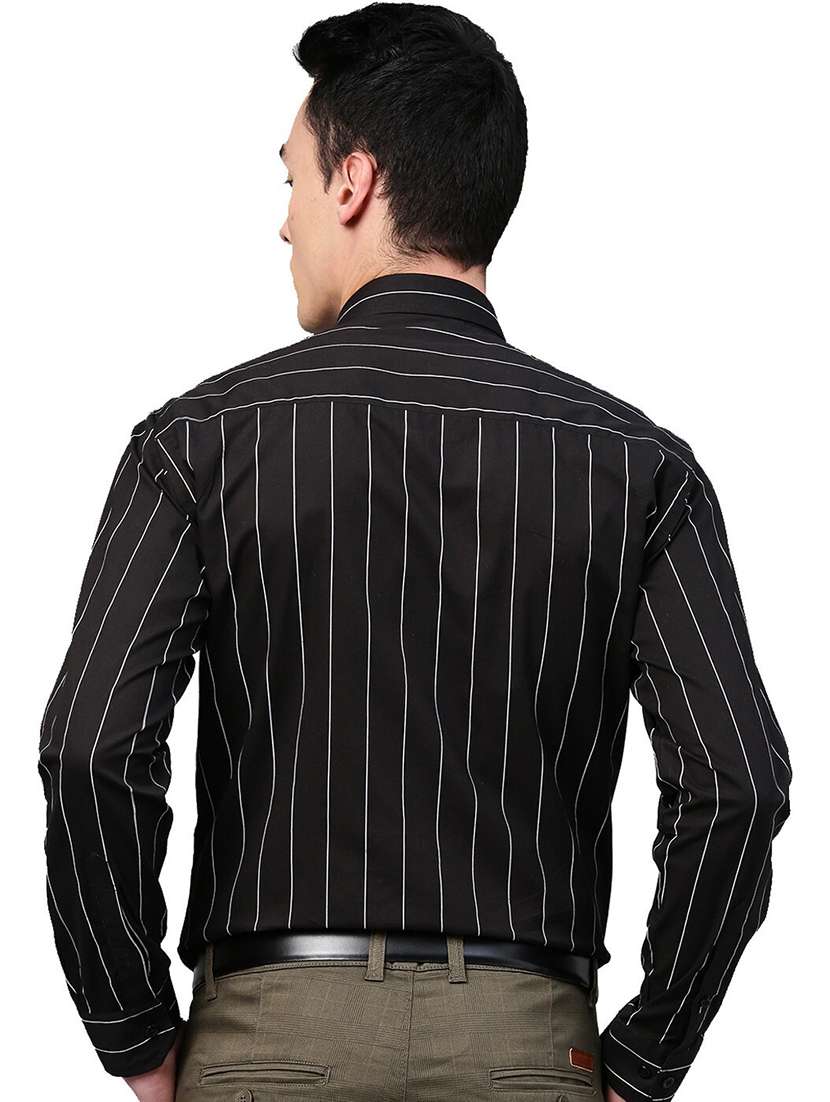 men striped collared long sleeve shirt - 22039019 -  Standard Image - 2