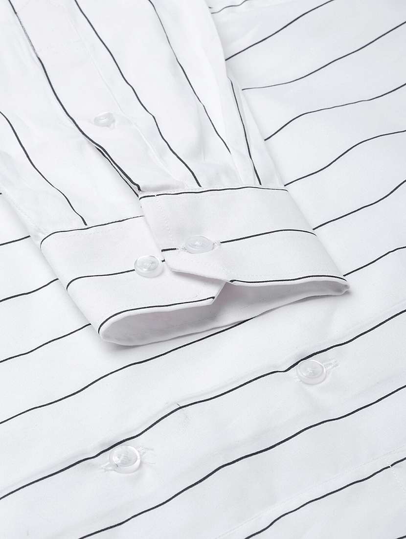 men striped collared long sleeve shirt - 22039030 -  Standard Image - 2