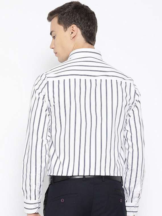 men striped collared long sleeve shirt - 22039034 -  Standard Image - 2
