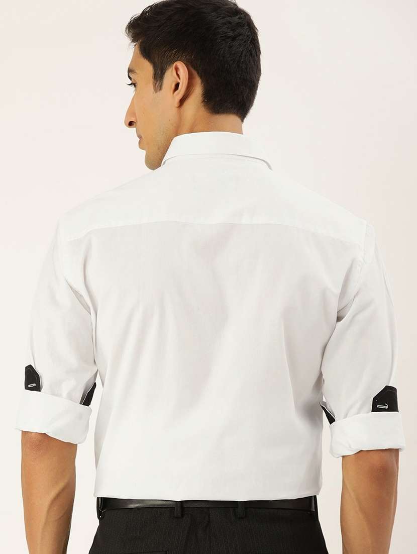 men solid collared long sleeve shirt - 22039036 -  Standard Image - 2