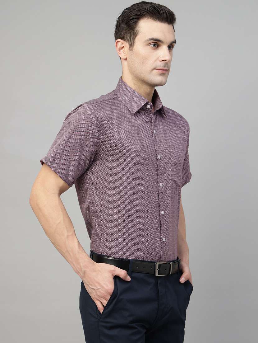 men printed collared short sleeve shirt - 22039066 -  Standard Image - 2