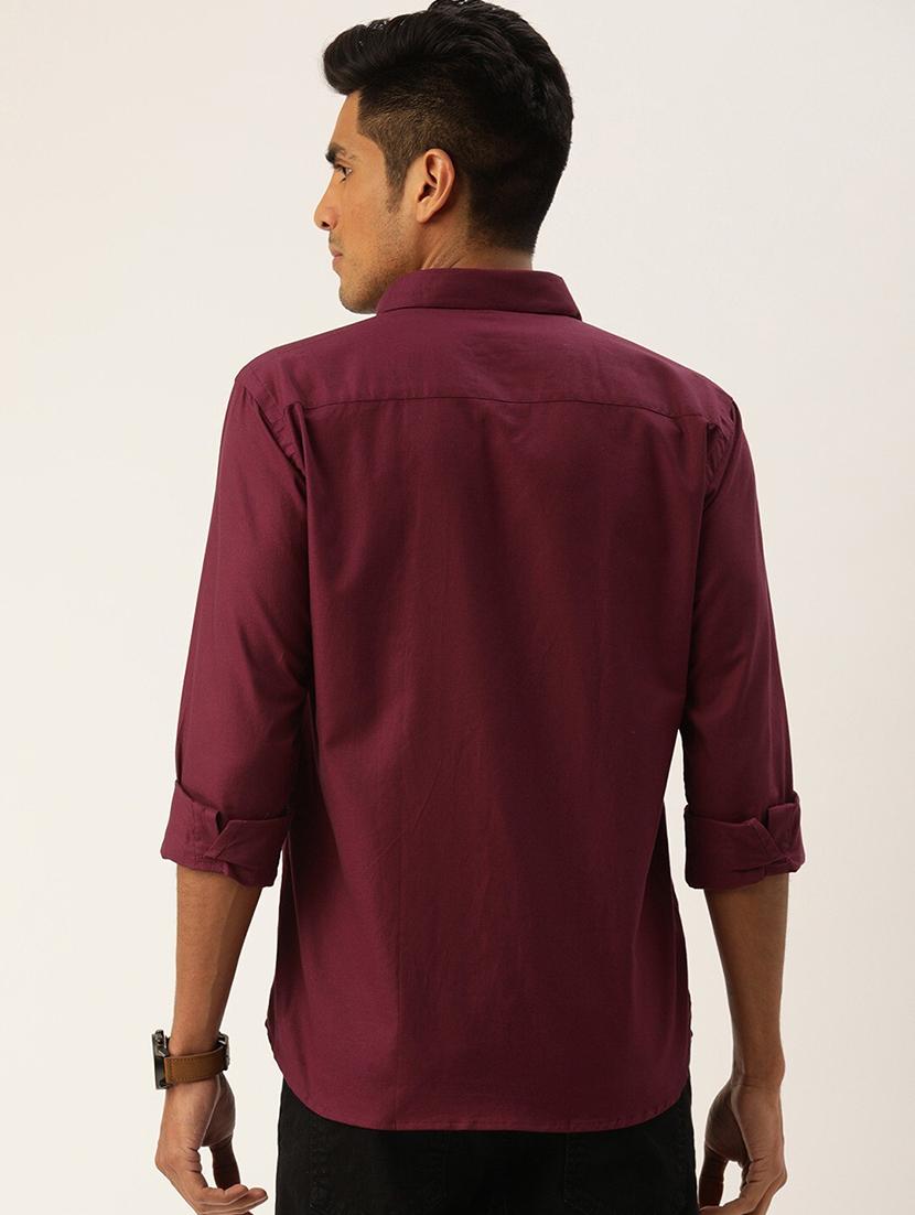 men solid collared long sleeve shirt - 22039069 - Standard Image - 2