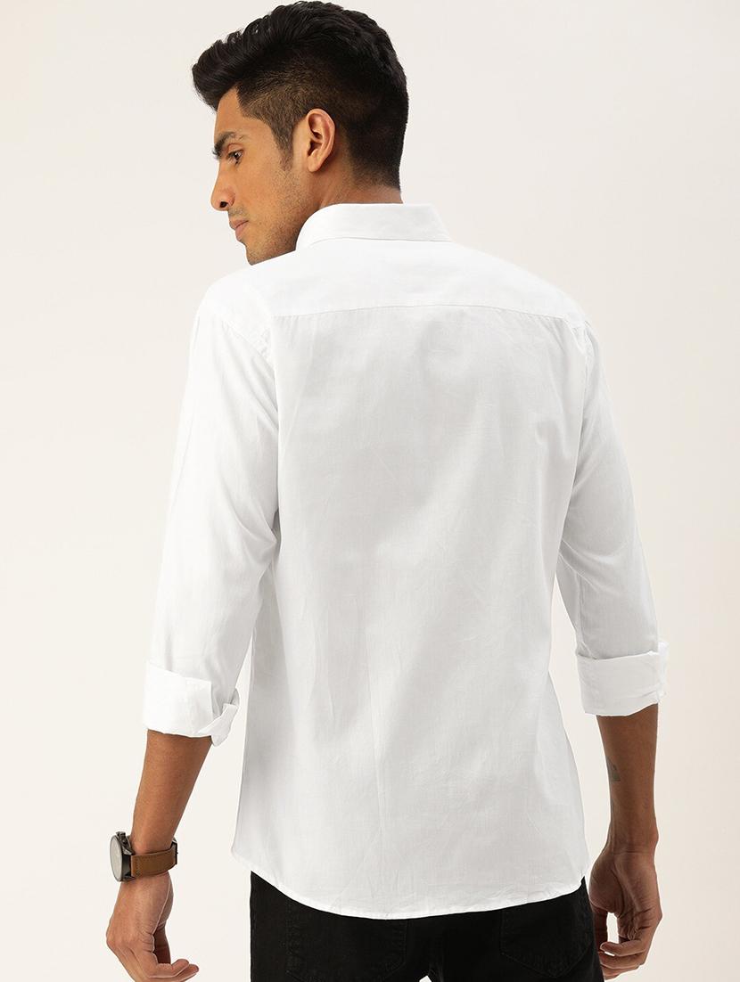 men solid collared long sleeve shirt - 22039070 - Standard Image - 2