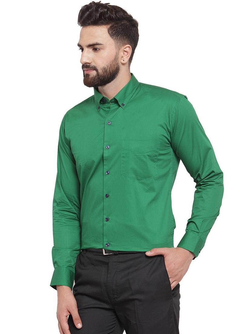 men solid collared long sleeve shirt - 22039072 - Standard Image - 2