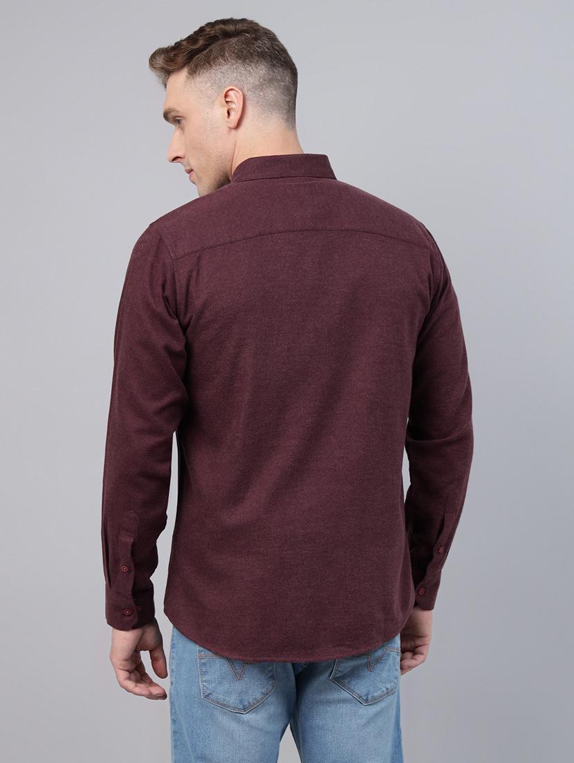 men solid collared long sleeve regular fit shirt - 22039084 - Standard Image - 2