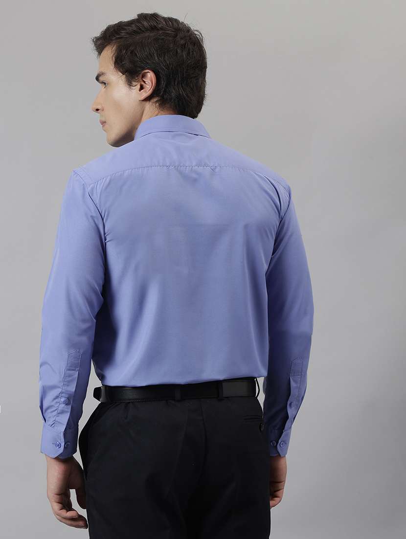 men solid collared long sleeve shirt - 22039099 -  Standard Image - 2