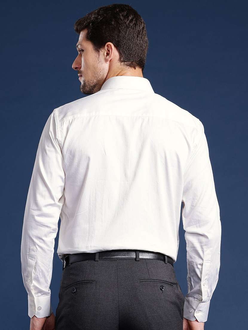 men solid collared long sleeve regular fit shirt - 22039115 -  Standard Image - 2