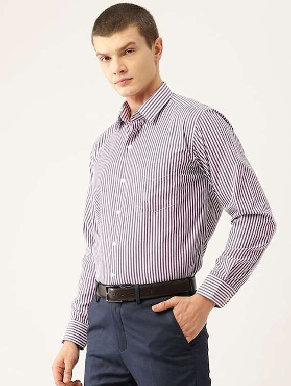 men striped long sleeve regular fit t-shirt - 22039127 -  Standard Image - 2