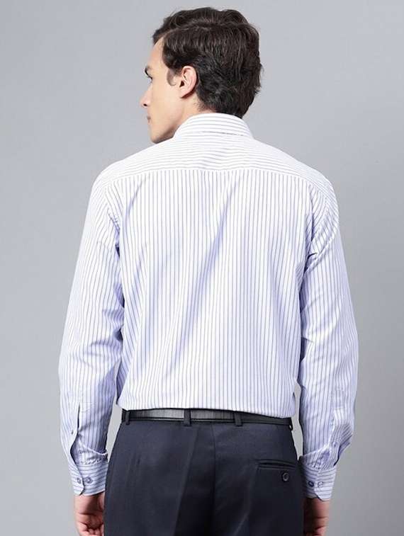 men striped collared long sleeve shirt - 22039128 -  Standard Image - 2
