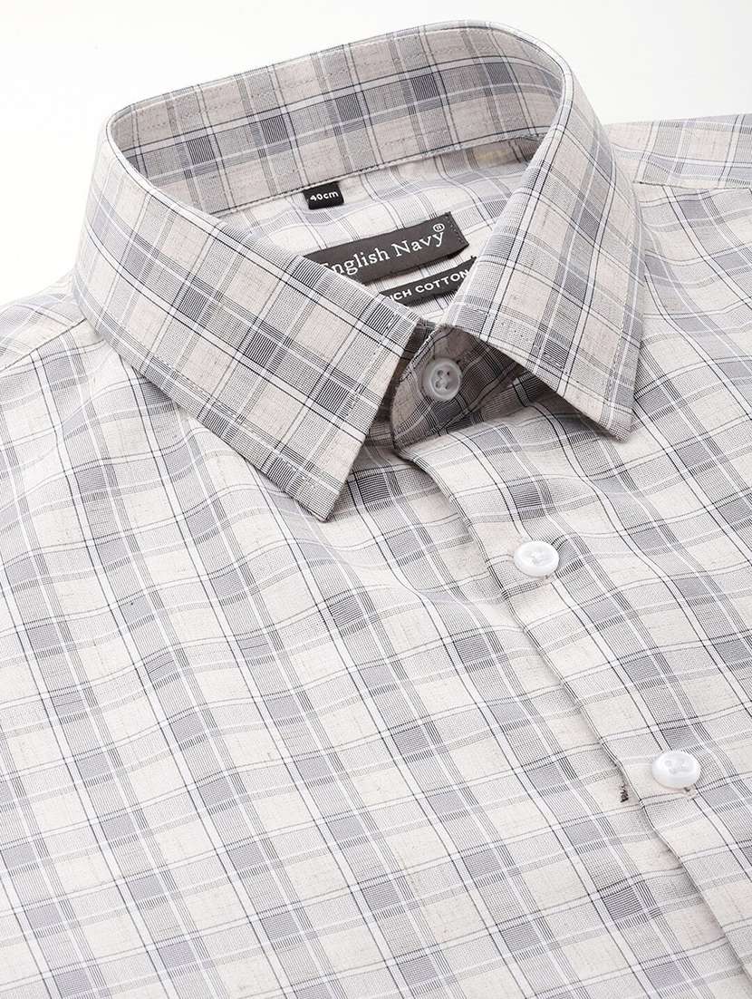 men checkered collared long sleeve shirt - 22039145 -  Standard Image - 2