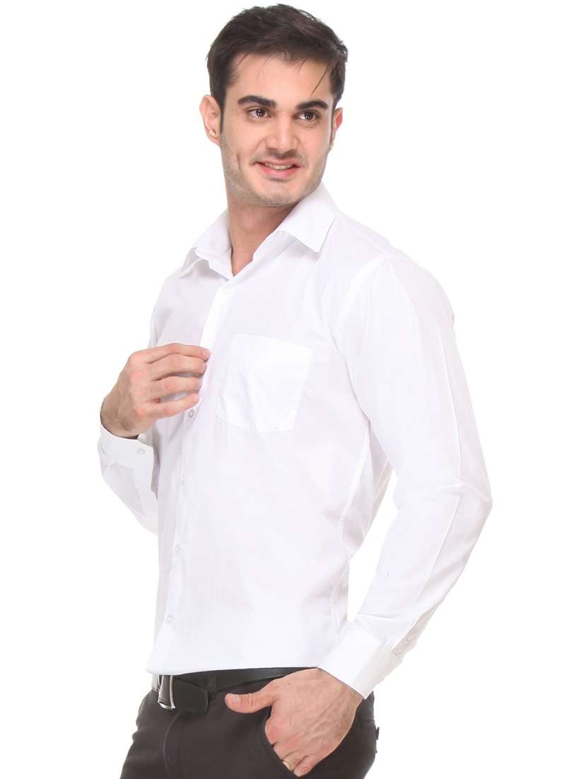 men solid collared long sleeve regular fit shirt - 22039167 -  Standard Image - 2
