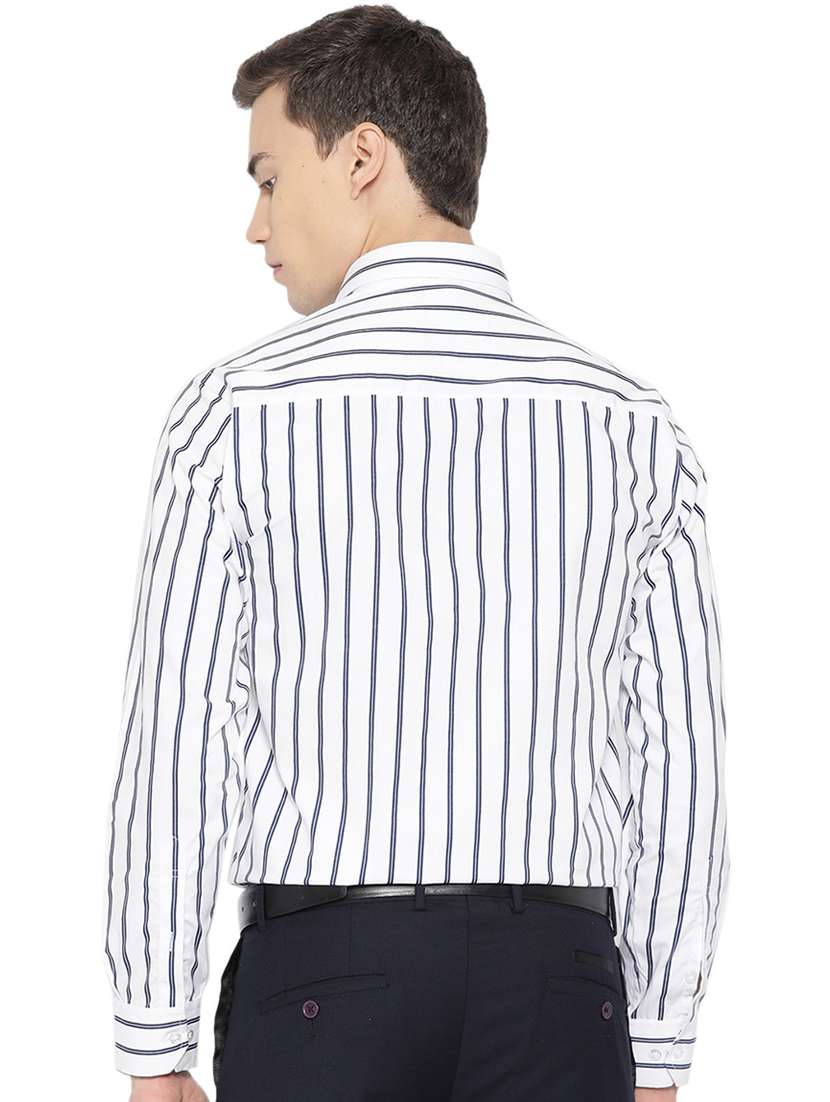 men striped collared long sleeve regular fit shirt - 22039170 -  Standard Image - 2