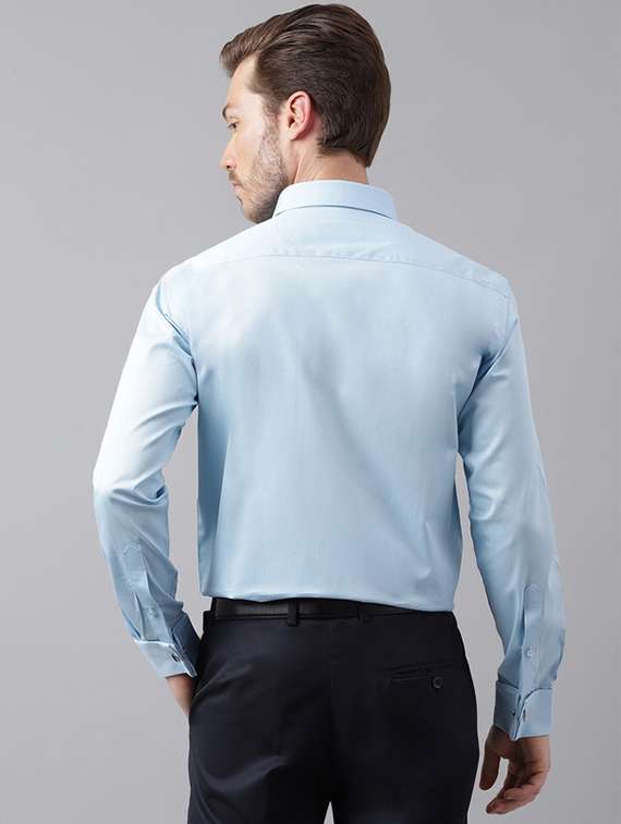 men solid collared long sleeve regular fit shirt - 22039175 -  Standard Image - 2