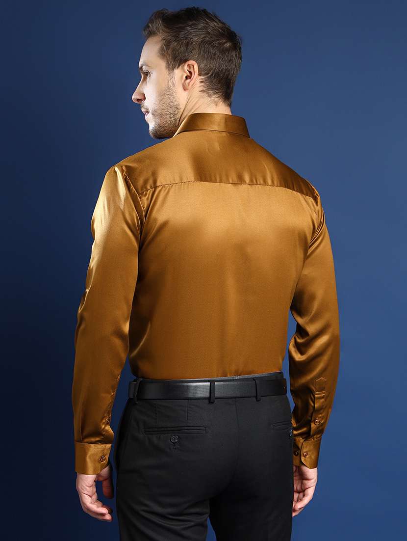 men solid collared long sleeve regular fit shirt - 22039184 -  Standard Image - 2