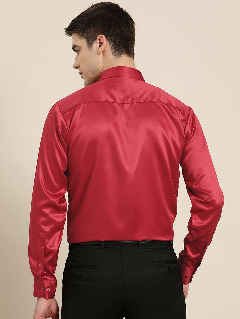 men solid collared long sleeve regular fit shirt - 22039192 -  Standard Image - 2