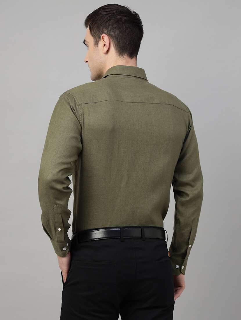 men solid collared long sleeve regular fit shirt - 22039210 -  Standard Image - 2