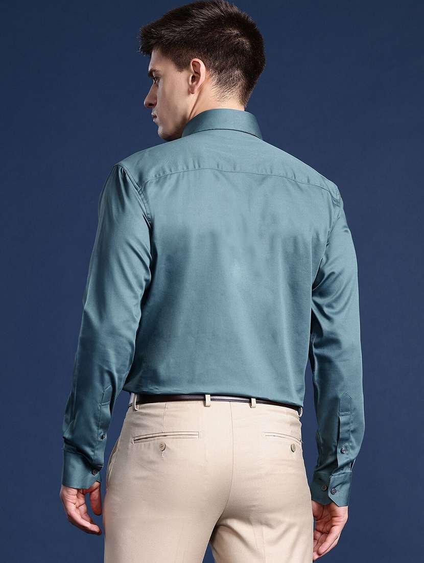 men solid collared long sleeve regular fit shirt - 22039234 -  Standard Image - 2