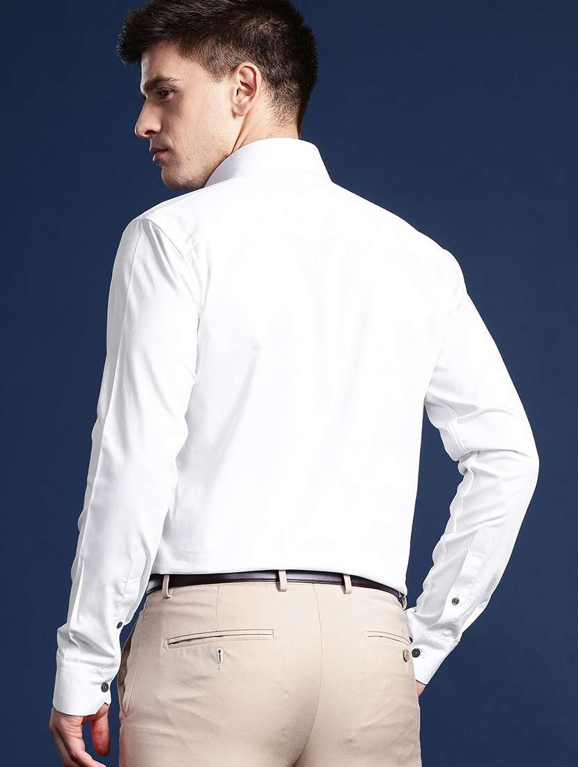 men solid collared long sleeve regular fit shirt - 22039235 -  Standard Image - 2